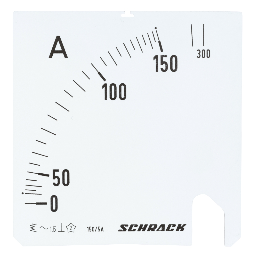 Scală 96x96mm, 150/300/5A, AC, Schrack MGS59150-A