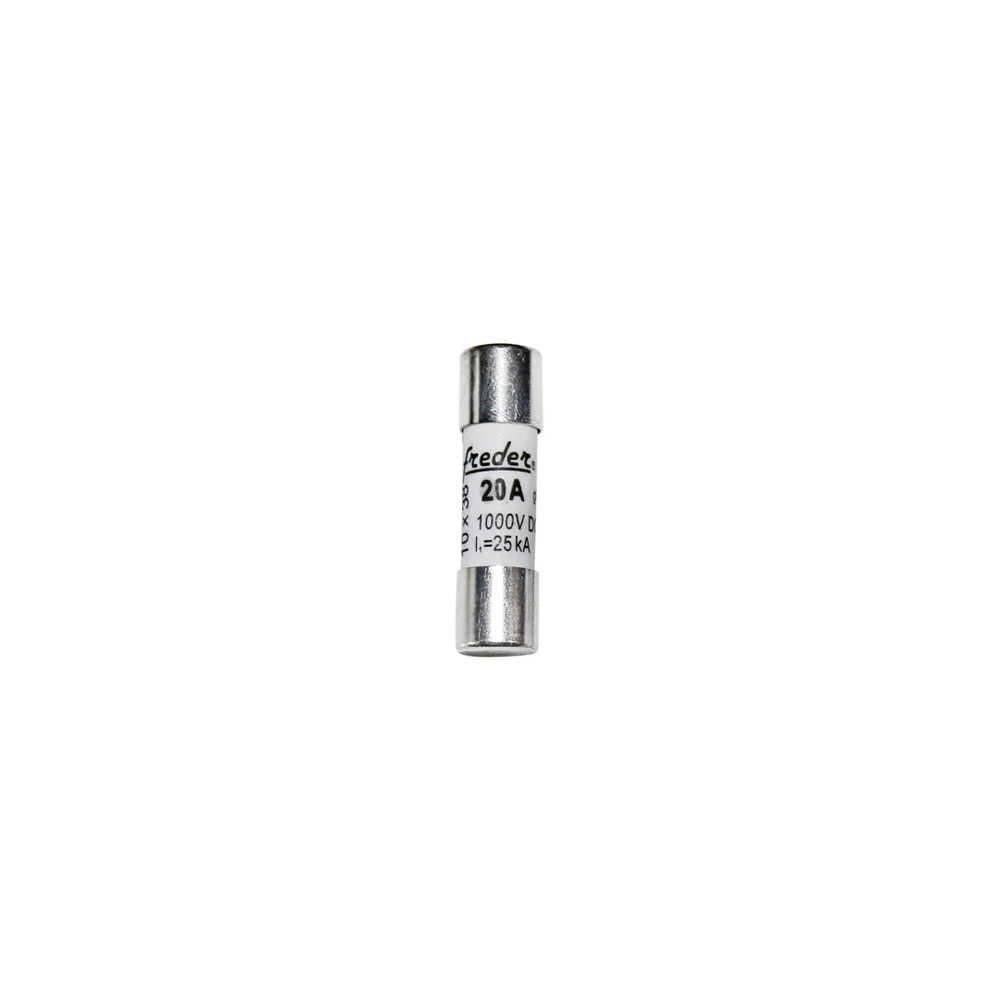 Siguranta fuzibila cilindrica fotovoltaica Freder, 10x38mm, gPV, 1000VDC, 20A, 25kA, 88-8200