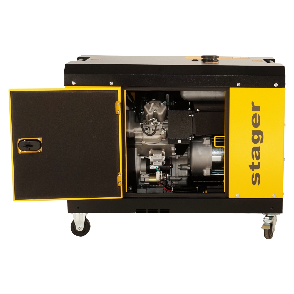 Stager YDE15000T Generator insonorizat 12kVA, 48A, 3000rpm, monofazat, diesel, pornire electrica