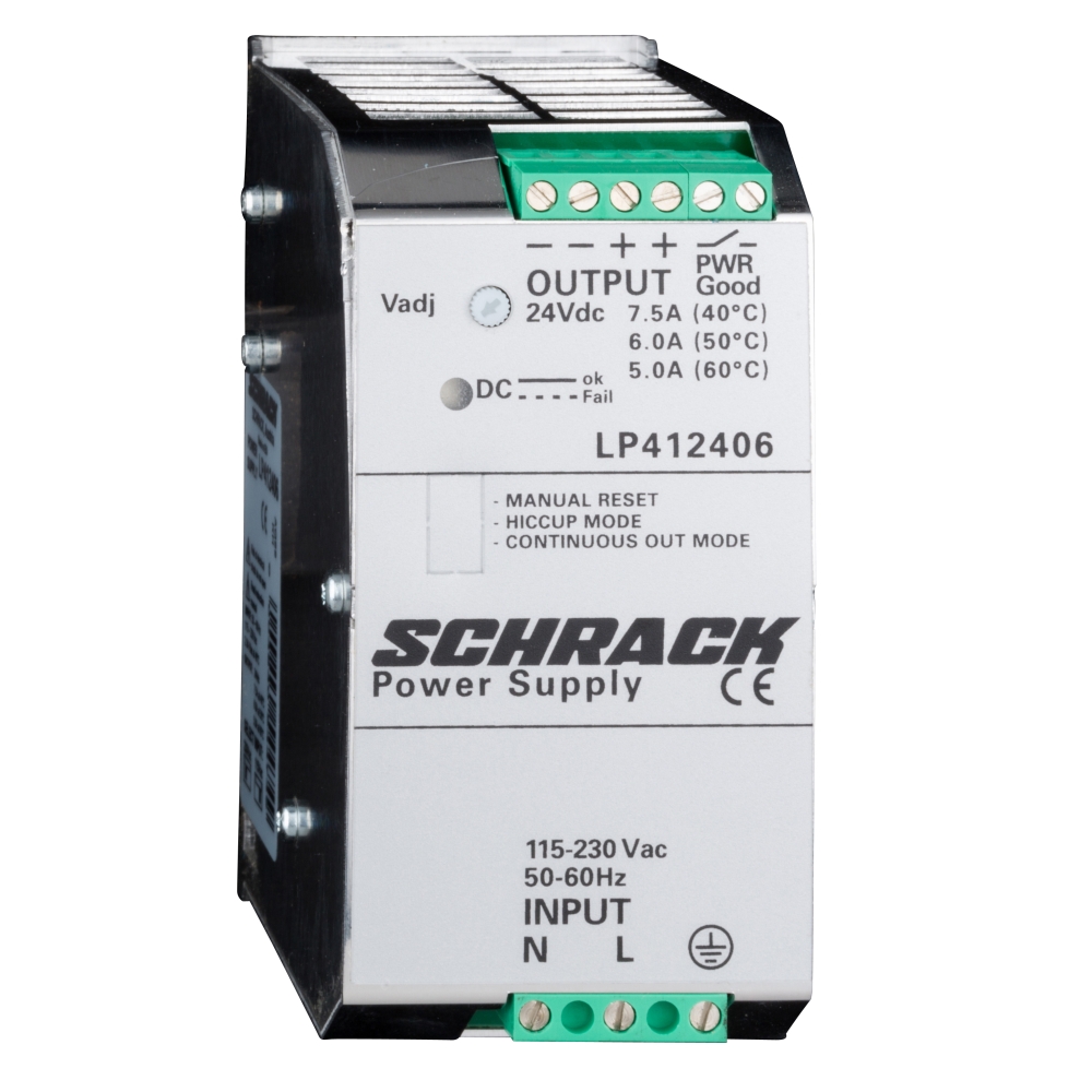Sursă de alim. &icirc;n comutaţie 1faza, 230VCA/24VCC, 6A la 50&deg;C, Schrack LP412406--