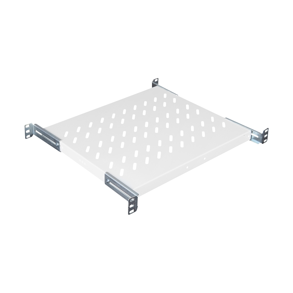 Tavă fixă 19”, 1U, 50kg sarcină, D=570, fixare 4 puncte