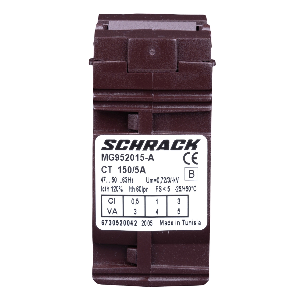 Transformator de curent 150/5A, D=21mm, clasă 0.5, Schrack MG952015-A