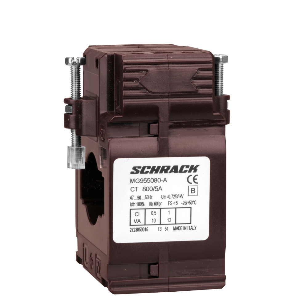 Transformator de curent 800/5A, 40x10, clasa 0.5, Schrack MG955080-A
