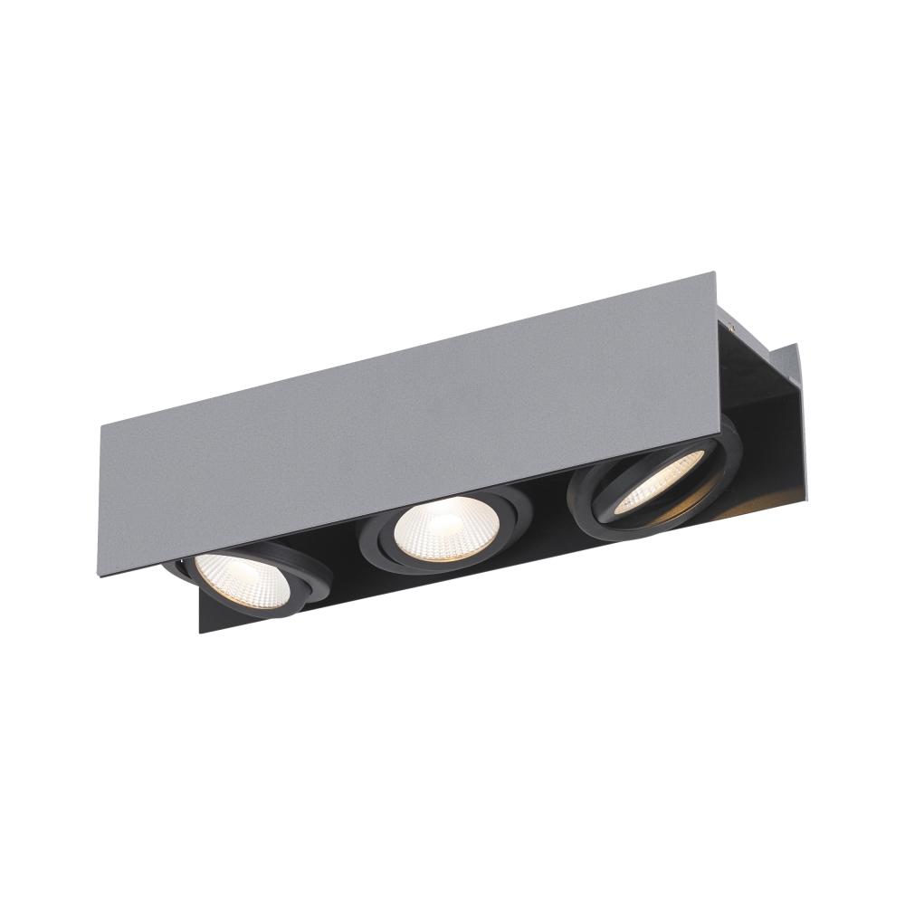 Vidago Pro / 3flg., DALI dimmable, 3x9W, 4000K, silver, IP20, LI62969---, Schrack