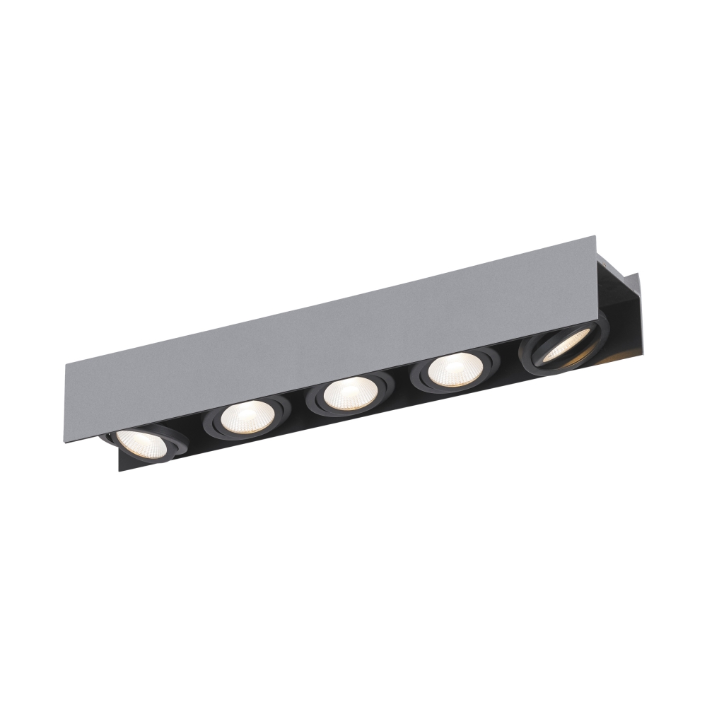 Vidago Pro/5flg., DALI, dimmabl,e 5x9W, 3000K, silver, IP20, Schrack LI62951---
